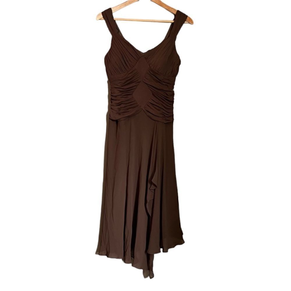 NWT! Sangria brown midi mesh dress